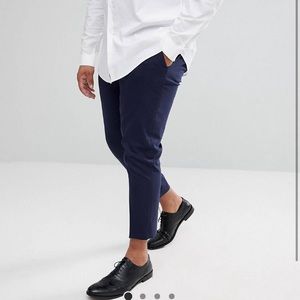 ASOS Skinny navy cropped dress pants